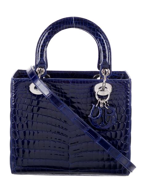 dior bag crocodile|lady Dior bag inside.